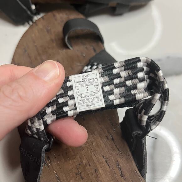 Merrell Women's Black White Woven Casual Hiking Around Town Sunvue Sandals Sz 8 - Picture 5 of 7